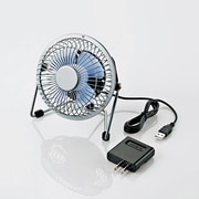 雑貨テイストUSB扇風機 AC電源付属タイプ ホワイト FAN-U18NAWH