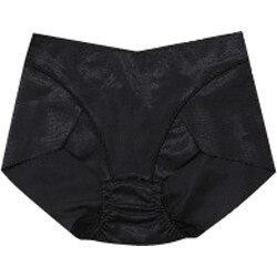 ブラック L ここちインナー ヘムショーツ