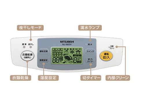 MITSUBISHI 【MJ-180GX】 除湿機 MJ-P180TX-W｜三菱電機WIN2K