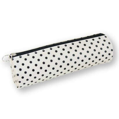ペンケース丸 ベーシックドット ホワイト PM29-WH