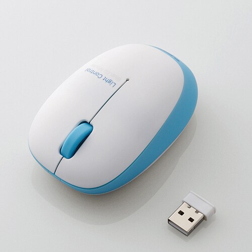BlueLEDマウス 無線 3ボタン 軽量 ブルー M-BL5DBBU