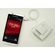 ワンタッチ巻き取り スマートフォン用充電器 ホワイト RK-AMF11W