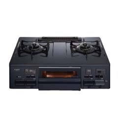 テーブルコンロ ピッタリフィット Gクリアコート・Gコートトップ 都市ガス用 右強火タイプ ダークグレー LW2261TC9DG-R-13A