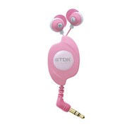 密閉型インナーイヤーヘッドホン 巻き取りタイプ ライトピンク TH-EC130LPK