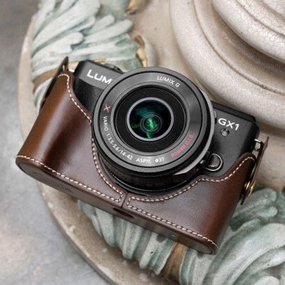 LUMIX DMC-GX1専用 本革速写ケース ダークブラウン CSJ-GX1-13