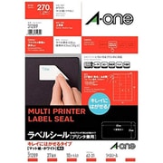 ラベルシール プリンタ兼用 きれいにはがせるタイプ A4 27面 四辺余白付角丸 10シート 31289