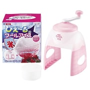 かき氷器(手動式) ひえーるクールアイス ピンク D-1365
