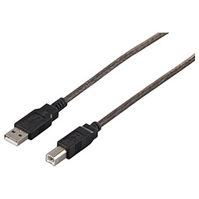 USB2.0ケーブル (A to B) 2m ブラックスケルトン BSUAB220BS