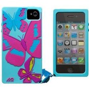 CM019535 [iPhone 4/4S用 ソフトケース クリーチャーズ バタフライ ターコイズ]