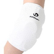バレーボールサポーター（1枚入り） [ひじ用PAD付 ホワイト M]