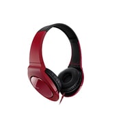 レッド BASSHEAD 密閉型ダイナミックステレオヘッドホン SE-MJ721-R