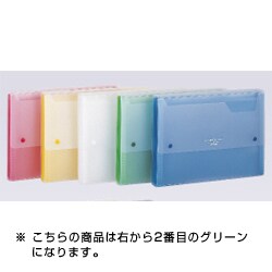 ドキュメントファイル A4サイズ 13ポケット グリーン FDF-A4-13CLG