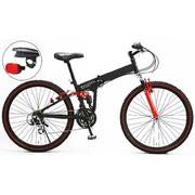 自転車(26型) 折りたたみ マウンテンバイク 18段変速 RS-200-BR