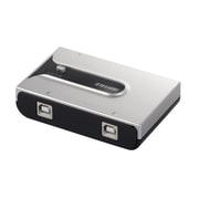 USB2.0切替器 スイッチ付2回路1機器 シルバー BSU2K21SSV