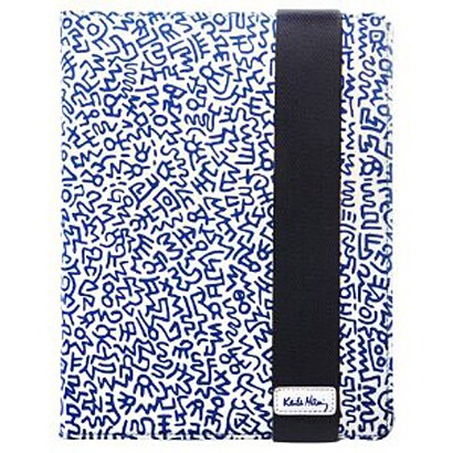 新しいiPad/iPad2用ケース KEITH HARING ブルー KH-IPBK-N-GPBL