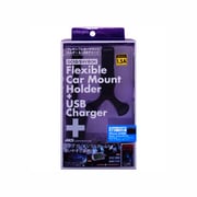 X-052 [idegia-フレキシブルカーマウントホルダー＋USBチャージャー iPhone/iPod対応]