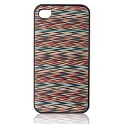 iPhone4S/4用 リアルウッドケース Caleido Sylvia's Check カレイド シルビアチェック バータイプ