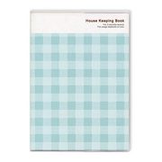 チェック3ヶ月家計簿 ブルー 200697-09