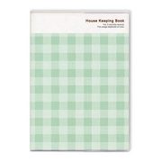 チェック3ヶ月家計簿 グリーン 200697-10