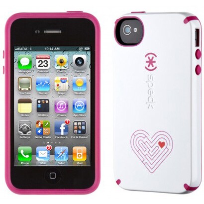 SPK-CNDY-IP4S-AZME [CandyShell  iPhone 4S用 保護ケース White/Raspberry AmazeMe]