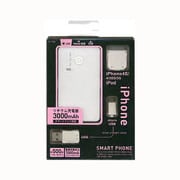 スマートフォン用リチウムポリマー充電器 3000mAh USBタイプ巻取60cm付 LU-303W