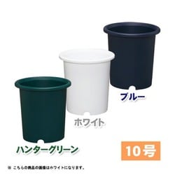 どっしりした形状の深型の鉢 10号WH ディーポット