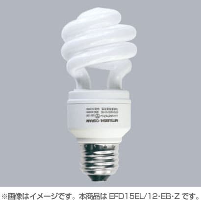 電球形蛍光灯 スパイラルピカファンプラス E26口金 3波長形電球色 D15形（12W） EFD15EL/12･EB･Z