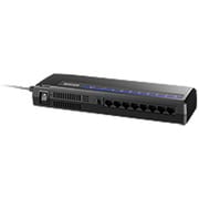 Gigabit対応 電源内蔵タップ型8ポートHUB 黒 ETG-ESH08DBK