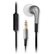 EP-LB-MIC-SILVER [Luxe Earbud w/MIC スマートフォン用 リモコン付ステレオイヤホンマイク シルバー]