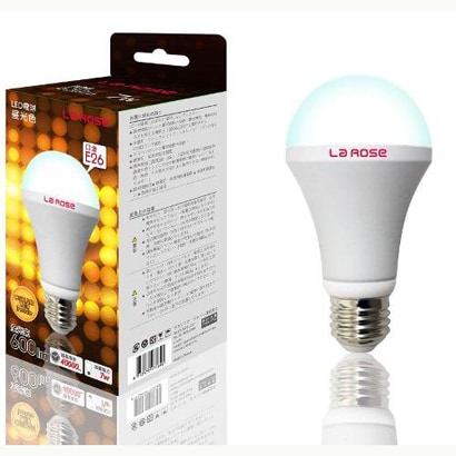 LED電球 E26口金 昼光色 600lm LR-BL007C101E27