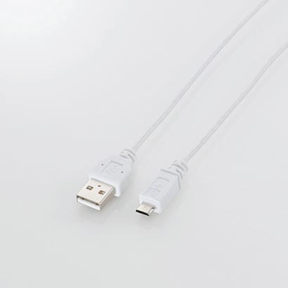 スマートフォン用microUSBケーブル スリム 0.5m ホワイト MPA-AMBXLP05WH　