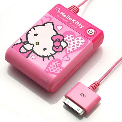 iPhone用電池充電器 単3×4本タイプ キティピンク RX-KTY664DO