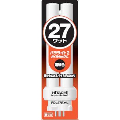 コンパクト形蛍光ランプ パラライト2 GX10q-4口金 ハイルミック電球色（3波長形電球色） 27形 FDL27EX-L