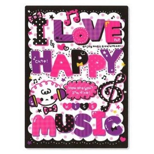 下敷き I LOVE HAPPY MUSIC 13713