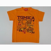 トミカ働く車ptセットインTシャツオレンジ100cm