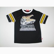 トミカ恐竜搬送車ptメッシュTシャツクロ100cm