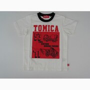 トミカ働く車pt リンガーTシャツオフシロ100cm