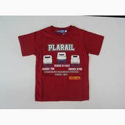 プラレール新幹線配列プリントTシャツアカ120cm