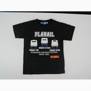 プラレール新幹線配列プリントTシャツ [黒 110cm]