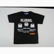 プラレール新幹線配列プリントTシャツクロ120cm