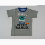 プラレールはやぶさPt Tシャツ杢グレー120cm