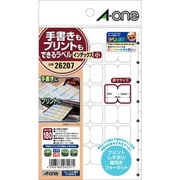 手書きもプリントもできるラベル はがきサイズ インデックス 小 18面 25mm×18mm 10シート 26207