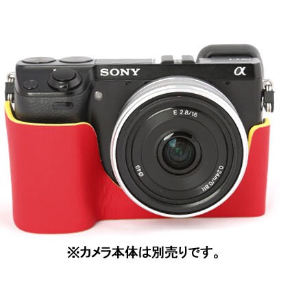 リストストラップ付 レッド SONY NEX-7用カメラケースビビッド