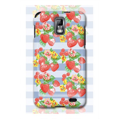 GalaxyS2LTEケース Strawberry Border OS-GL-048