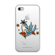 OS-I4-285 [iPhone4/4S用クリアケース BIRD AND FLOWER]