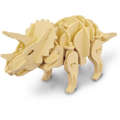 D430 トリケラトプス [動く木製3Dパズルキット]