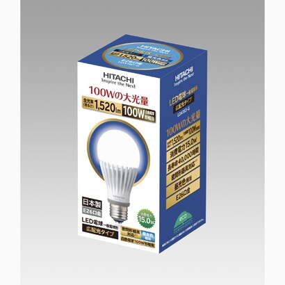 LED電球 E26口金 昼光色 1520lm 密閉器具対応 LDA15D-G