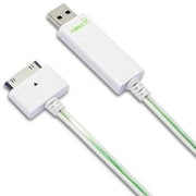 White Charge & Sync Cable with Green Visible EL DWA063WE