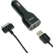 USB Car Charger Kit Black Dual USB Port High Power DCA221