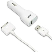 USB Car Charger Kit White Single USB Port DCA212-W